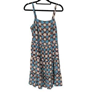 Loft Tiered Ruffle Print Dress Size 2‎